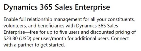 dynamics 365 nonprofit pricing|Nonprofit offers.